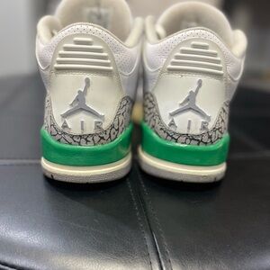 Air Jordan 3 Retro Pine Green White Cement sneakers.